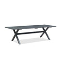 PURPLE LEAF Modern Outdoor Dining Table with 6/8/10 Seats, All-Weather Aluminum Table and Rattan Chairs with Cushions, Champagne