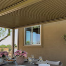 PURPLE LEAF Athena Louvered Pergola Modern Champagne Pergola with Adjustable Roof for Deck Backyard Garden