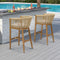 PURPLE LEAF Bar Stools Set of 2 Rattan Bar Stools with Cushions AluminumBar Chairs for Outdoor or Indoor Kitchen Bar Stools