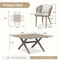 PURPLE LEAF Patio Dining Sets Aluminum Frame and Handwoven Wicker Chairs Set for Garden Deck, Cushions and Pillows included
