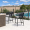 PURPLE LEAF Outdoor Bar stools Stools Set of 2 Rattan Bar Chairs with Embedded Cushions and  Back for Outdoor or Indoor