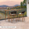 PURPLE LEAF Outdoor Bar Table Patio Dining Table Coffee Kitchen Breakfast Bistro Pub Bar Table for Patio Poolside