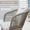 PURPLE LEAF Patio Dining Sets Aluminum Frame and Handwoven Wicker Chairs Set for Garden Deck, Cushions and Pillows included