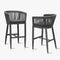 PURPLE LEAF Bar Stools Set of 2 Rattan Bar Stools with Cushions AluminumBar Chairs for Outdoor or Indoor Kitchen Bar Stools