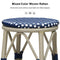 PURPLE LEAF Patio Round Bar Stools Set of 2 Outdoor Backless Barstools Woven Rattan Bar Chair  for Indoor Kitchen Island Bistros Cafe Restaurant