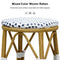 PURPLE LEAF Patio Round Bar Stools Set of 2 Outdoor Backless Barstools Woven Rattan Bar Chair  for Indoor Kitchen Island Bistros Cafe Restaurant