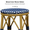 PURPLE LEAF Patio Round Bar Stools Set of 2 Outdoor Backless Barstools Woven Rattan Bar Chair  for Indoor Kitchen Island Bistros Cafe Restaurant