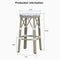 PURPLE LEAF Patio Round Bar Stools Set of 2 Outdoor Backless Barstools Woven Rattan Bar Chair  for Indoor Kitchen Island Bistros Cafe Restaurant