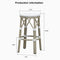 PURPLE LEAF Patio Round Bar Stools Set of 2 Outdoor Backless Barstools Woven Rattan Bar Chair  for Indoor Kitchen Island Bistros Cafe Restaurant