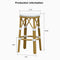 PURPLE LEAF Patio Round Bar Stools Set of 2 Outdoor Backless Barstools Woven Rattan Bar Chair  for Indoor Kitchen Island Bistros Cafe Restaurant