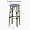 PURPLE LEAF Patio Round Bar Stools Set of 2 Outdoor Backless Barstools Woven Rattan Bar Chair  for Indoor Kitchen Island Bistros Cafe Restaurant