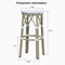 PURPLE LEAF Patio Round Bar Stools Set of 2 Outdoor Backless Barstools Woven Rattan Bar Chair  for Indoor Kitchen Island Bistros Cafe Restaurant
