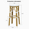 PURPLE LEAF Patio Round Bar Stools Set of 2 Outdoor Backless Barstools Woven Rattan Bar Chair  for Indoor Kitchen Island Bistros Cafe Restaurant
