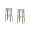 PURPLE LEAF Patio Round Bar Stools Set of 2 Outdoor Backless Barstools Woven Rattan Bar Chair  for Indoor Kitchen Island Bistros Cafe Restaurant