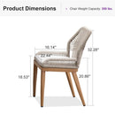 PURPLE LEAF 2 Pieces  Sunbrella Patio Dining Chairs with All-Weather Wicker Back and Comfortable Cushions for Deck, Garden, Kitchen