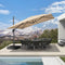PURPLE LEAF Cantilever Telescopic Umbrella for Swimming Pool, Patio, Porch, Garden