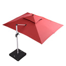 PURPLE LEAF Double Top 9 x 11 / 9 x 12 / 10 x 12 / 10 x 13 ft Rectangle Outdoor Classic Umbrella