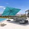 PURPLE LEAF Stepless Tilt Cantilever Umbrella Affordable Outdoor Patio Umbrella