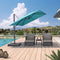 PURPLE LEAF Stepless Tilt Cantilever Umbrella Affordable Outdoor Patio Umbrella