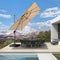 PURPLE LEAF Cantilever Telescopic Umbrella for Swimming Pool, Patio, Porch, Garden