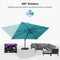 PURPLE LEAF Stepless Tilt Cantilever Umbrella Affordable Outdoor Patio Umbrella
