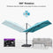 PURPLE LEAF Stepless Tilt Cantilever Umbrella Affordable Outdoor Patio Umbrella