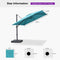 PURPLE LEAF Stepless Tilt Cantilever Umbrella Affordable Outdoor Patio Umbrella