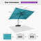 PURPLE LEAF Stepless Tilt Cantilever Umbrella Affordable Outdoor Patio Umbrella