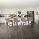 PURPLE LEAF Bar Stools Set of 4 Outdoor Aluminum Barstools with Back Modern Wicker Rattan Boho Garden Pool Patio Bar Chairs