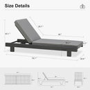 PURPLE LEAF Outdoor Daybed for Patio,  Poolside Chaise Lounge Bed with Cushion, Olefin Blend Fabric, Aluminum Frame Sunbed with Side Table for Deck and Backyard