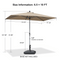 PURPLE LEAF Crank and Tilt Table Umbrella Outdoor Patio Market Umbrella with Visible Hand Crank System