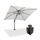 PURPLE LEAF Pool Umbrella Outdoor Cantilever Umbrella with In-ground Base