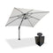 PURPLE LEAF Pool Umbrella Outdoor Cantilever Umbrella with In-ground Base