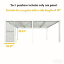PURPLE LEAF Louvered Pergola Accessory Aluminum Louver Grille for Optimal Privacy, Sunlight Control Side Fixed Shutter Wall, for White Pergola Not Included