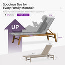 PURPLE LEAF Pool Oversized Lounge Chairs Rattan Aluminium Patio Chaise Lounge Outdoor Adjustable Recliner Finish Loungers Woven PE Sun Chairs for Poolside Deck Beach