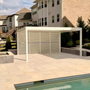 PURPLE LEAF Louvered Pergola Accessory Aluminum Louver Grille for Optimal Privacy, Sunlight Control Side Fixed Shutter Wall, for White Pergola Not Included