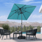 PURPLE LEAF Crank and Tilt Table Umbrella Outdoor Patio Market Umbrella with Visible Hand Crank System