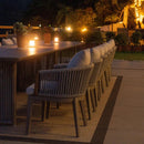 PURPLE LEAF Outdoor Dining Set for Family, Aluminum Outdoor Patio Table and Chairs Set with Olefin Cushions, Patio Furniture Set for Garden or Deck, Beige