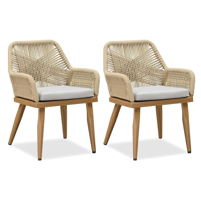 PURPLE LEAF Outdoor Dining Set All-Weather PE Rattan Outdoor Patio Furniture Set with Aluminum Frame