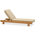 PURPLE LEAF Outdoor Standard Daybed for Patio,  Poolside Chaise Lounge Bed with Cushion, Olefin Blend Fabric, Aluminum Frame Sunbed for Deck and Backyard