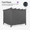 PURPLE LEAF Outdoor Pergola with Retractable Canopy Aluminum Shelter for Beach Porch Garden  Shade Pavilion Pergola  with Curtains