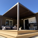 PURPLE LEAF Outdoor Louvered Pergola Adjustable Metal Roof Bronze Hardtop Gazebo Patio Pavilion