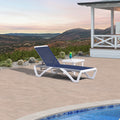 PURPLE LEAF Patio Chaise Lounge Chair Outside Aluminum Plastic Stackable Tanning Chairs for Pool Sunbathing Beach Deck Outdoor Lounger