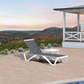 PURPLE LEAF Patio Chaise Lounge Chair Outside Aluminum Plastic Stackable Tanning Chairs for Pool Sunbathing Beach Deck Outdoor Lounger
