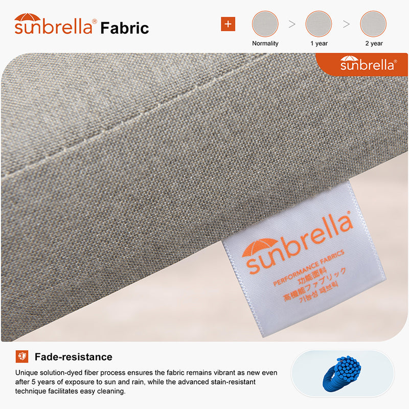 PURPLE LEAF Outdoor Dining Set with Sunbrella Cushions wicker patio table set  for Kitchen Deck Garden Outdoor Furniture Sets