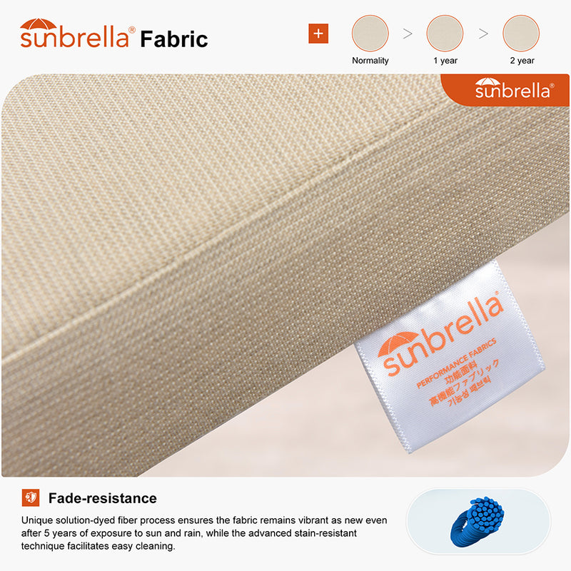 PURPLE LEAF Outdoor Dining Set with Sunbrella Cushions wicker patio table set  for Kitchen Deck Garden Outdoor Furniture Sets