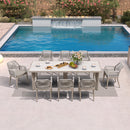 PURPLE LEAF Outdoor Dining Set with Sunbrella Cushions wicker patio table set  for Kitchen Deck Garden Outdoor Furniture Sets