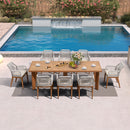 PURPLE LEAF Outdoor Dining Set with Sunbrella Cushions wicker patio table set  for Kitchen Deck Garden Outdoor Furniture Sets