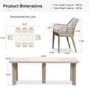 PURPLE LEAF Outdoor Dining Set with Sunbrella Cushions wicker patio table set  for Kitchen Deck Garden Outdoor Furniture Sets