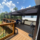 PURPLE LEAF Caesar Louvered Pergola Outdoor Adjustable Roof Modern Patio Aluminum Pergola for Deck Backyard Garden Hardtop Gazebo Bronze